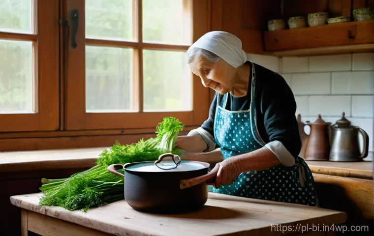 슬로우 푸드와 잃어버린 맛 복원하기 - **Prompt:** A cozy, rustic Polish kitchen filled with warm, golden light streaming from a window. In...